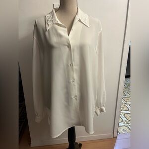 Embroidered Russ Signature Shirt 14 White